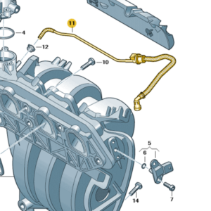 Skoda Fabia 2015-2023 1.0l Petrol Connecting Hose
