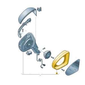 Skoda Enyaq/Elroq 2021 Onwards Drivers Side Mirror Front Surround