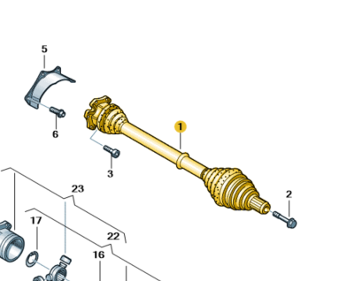 Skoda Superb Passengers Front Drive Shaft