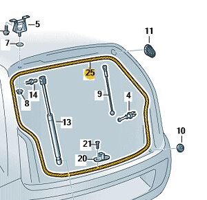 Škoda Citigo 2012-2020 Boot Seal