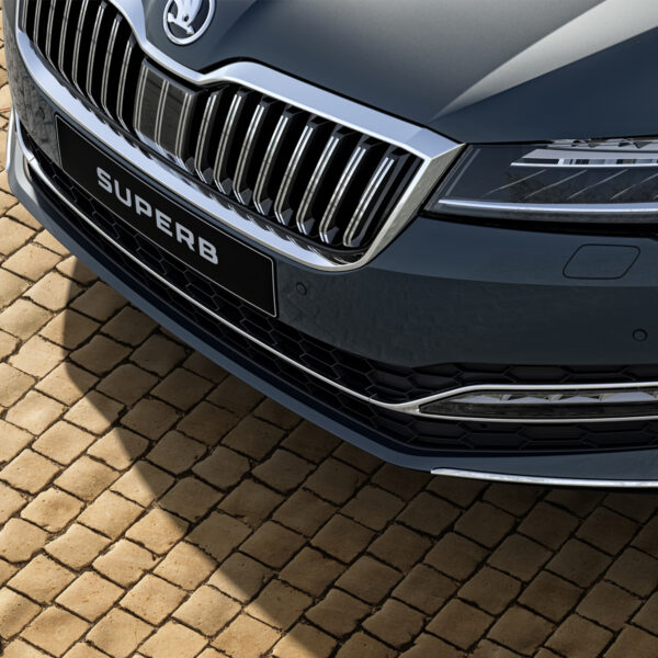 Škoda Superb 2016-Present Front Bumper Decorative Strip Chrome