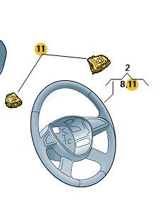 Skoda Octavia Estate 2014-2020 Multifunction Steering Wheel Controls