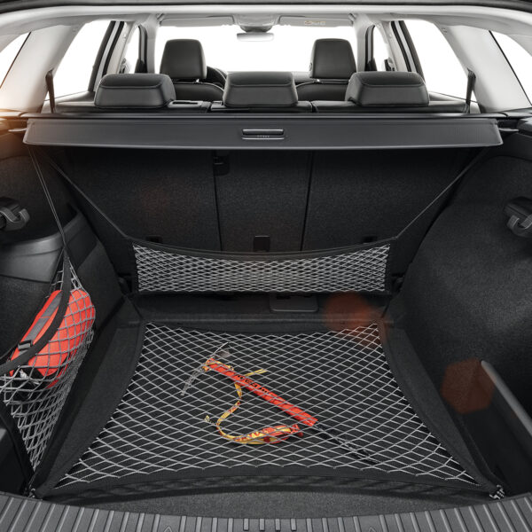 Škoda Kodiaq 2016-Present Netting System Grey For 5 Seat Vehicles With Basic Boot Floor