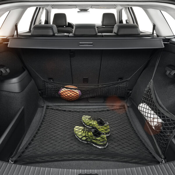 Škoda Kodiaq 2016-Present Netting System Black For 5 Seat Vehicles With Spare Wheel
