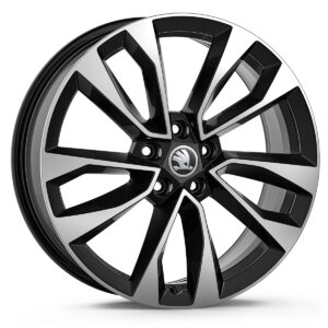 SKODA Kodiaq 2016-Present 19″ Procyon Alloy Wheel Brushed Black Gloss