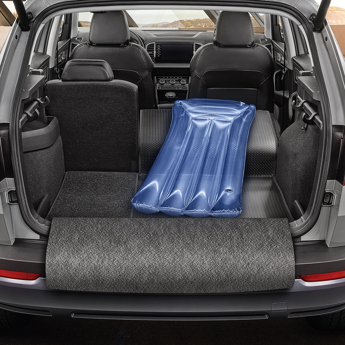 SKODA Karoq 2017-Present Boot Liner Foldable With Bumper Cover