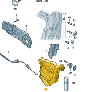 Skoda Octavia 2013-2021 Front Right Door Lock Actuator