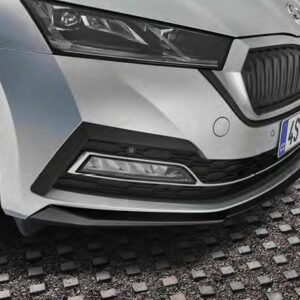 SKODA Octavia 2021-Present Front Bumper Spoiler Metallic Black