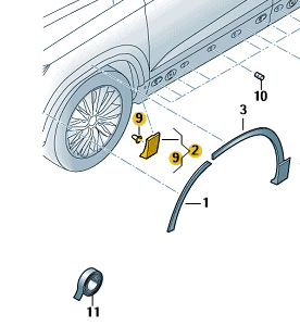 Škoda Octavia Hatch 2014-2020 Drivers Side Front Inner Door Seal