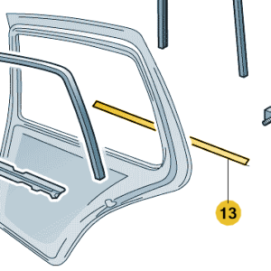 Škoda Fabia Hatch 2007-2014 Trim for Wheel Arch Nearside Primed