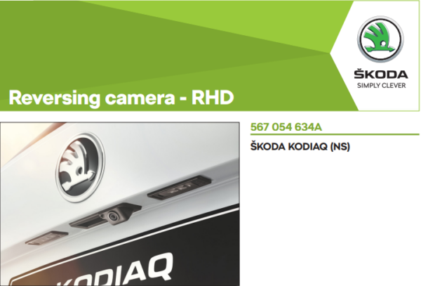 Škoda Kodiaq 2017-2024 Reversing Camera RHD