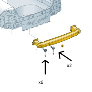 Skoda Superb 2015-2024 Rear Crash Bar Bolts