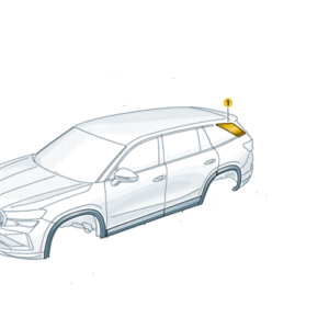 Skoda Kodiaq 2024 On Rear D-Pillar External Trim’s in Gloss Black + Fittings