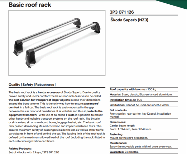 Superb 2024-Present Roof Rack