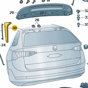 Škoda Octavia Estate 2020-24 Tailgate Side Spoilers