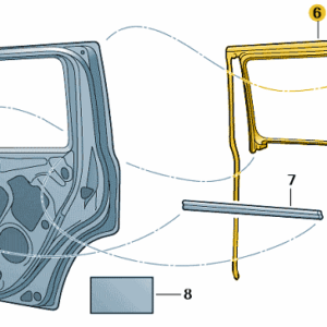 Yeti 2010-2013 Rear Door Window Seal (RH and LH) (Pair)