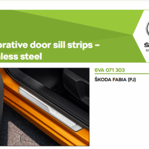 Škoda Rapid Spaceback 2013-2017 Door Sill Protectors Rapid Logo Black