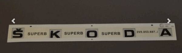 Škoda 2019-2024 “SKODA” Gloss Black Lettering