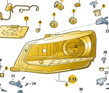 Škoda Fabia 2015-2023 LH Headlamp