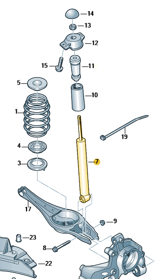 Škoda Octavia  2018-2021 Rear Shock Absorber