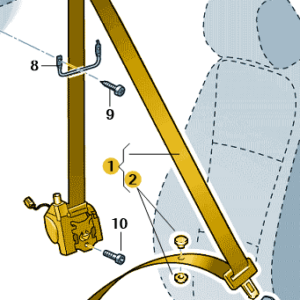 Škoda Fabia 2014-2023 RH Front Seat Belt