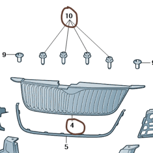 Škoda Roomster 2008-2014 Front Upper Grille