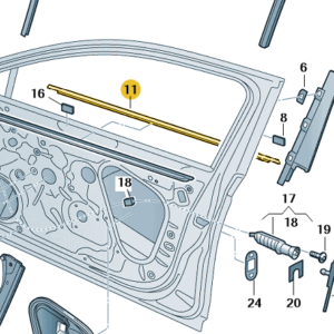 Skoda Kodiaq 2018-Present LH Front Window Seal