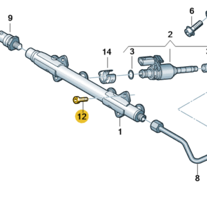 Škoda Fuel Rail Torx Head Bolt M6 x 16