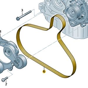 Škoda 2022-2026 1.5 TSI Auxiliary Belt