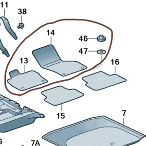 Octavia VRS 2013-2021 Front Carpet Mats Black/Red Trim (Pair)