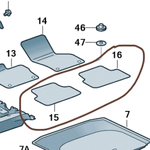 Octavia VRS 2013-2021 Rear Carpet Mats Black Trim