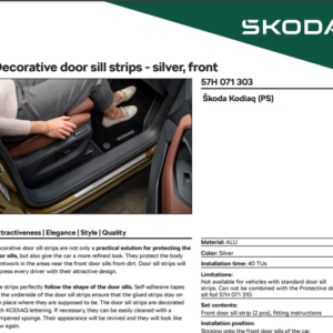 Škoda Kodiaq 2024-2027 Door Sill Protectors