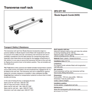 Superb Estate 2023-2026 Roof Cross Bars