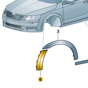 Enyaq/Elroq 2021-2027 RH Front Wheel Arch Trim