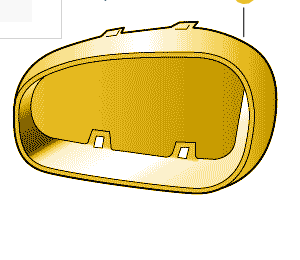 Škoda Roomster/Fabia  2006-2015 LH Mirror Bezel