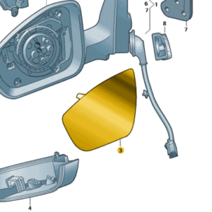 Skoda Fabia Drivers Side Heated Door Mirror Glass